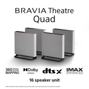 Sony Bravia Theatre Quad (HT-A9M2) Premium Soundbar System with 360 SSM, Wireless Multi Dimensional Surround Sound (IMAX, Dolby Atmos/DTSx,360 RA, Voice Zoom3, 8K/4K HDR), Grey